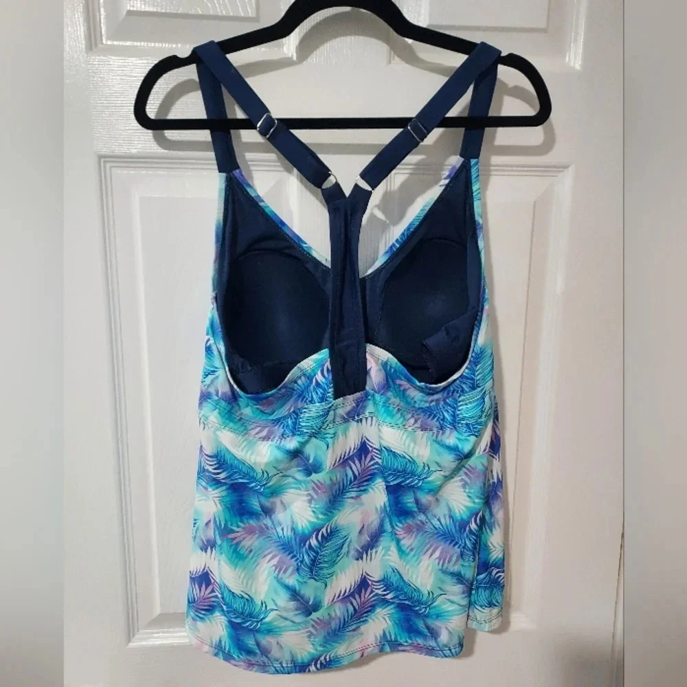 NWT Heat Swimwear Seaside Chic Racerback Tankini in Size 18W